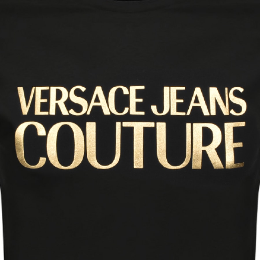 Alternative Image for ProductVersace Jeans Couture Foil Logo T Shirt Black3